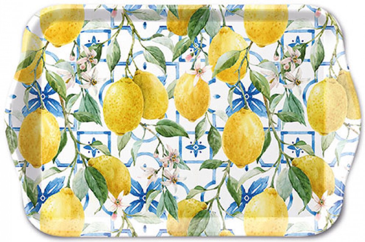 Tray melamine 13x21 cm Mediterranean lemons