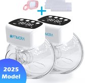 Bol.com OPTIMERA® - Elektrische Borstkolf - Handsfree Borstkolf - Dubbele Elektrische Borstkolf - Incl. 20 Moedermelk Bewaarzakj... aanbieding
