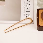 Epingle à cheveux forme U - Cheveux Pin - Hairpin Goud - Bijoux pour cheveux - 1 Pièce - Goud - L 14cm