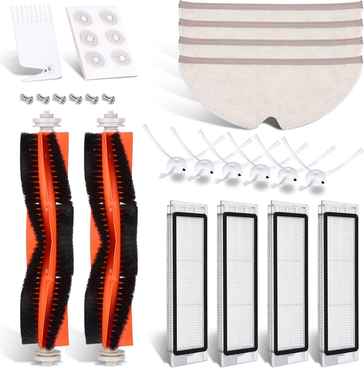 Accessoires voor Xiaomi Roborock S5 MAX S6 Pure S6 maxV S50 stofzuiger met 2 centrale borstels, 6 zijborstels, 4 HEPA-filters enz. accessoireset voor Xiaomi Roborock S5 MAX S6 Max