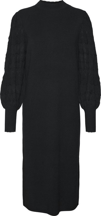 Vero Moda Jurk Vmlimone Ls Highneck Calf Dress Ga 10310808 Black Dames Maat - XS