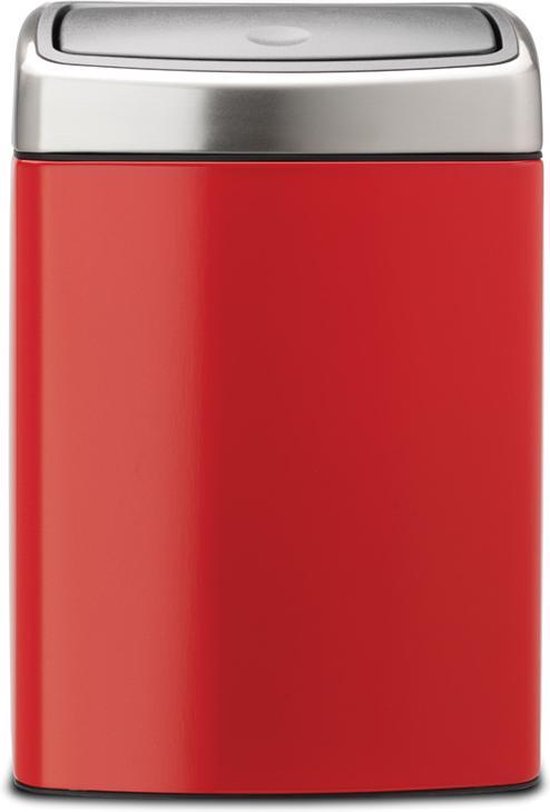 Brabantia Touch Bin Prullenbak 10 l Passion Red
