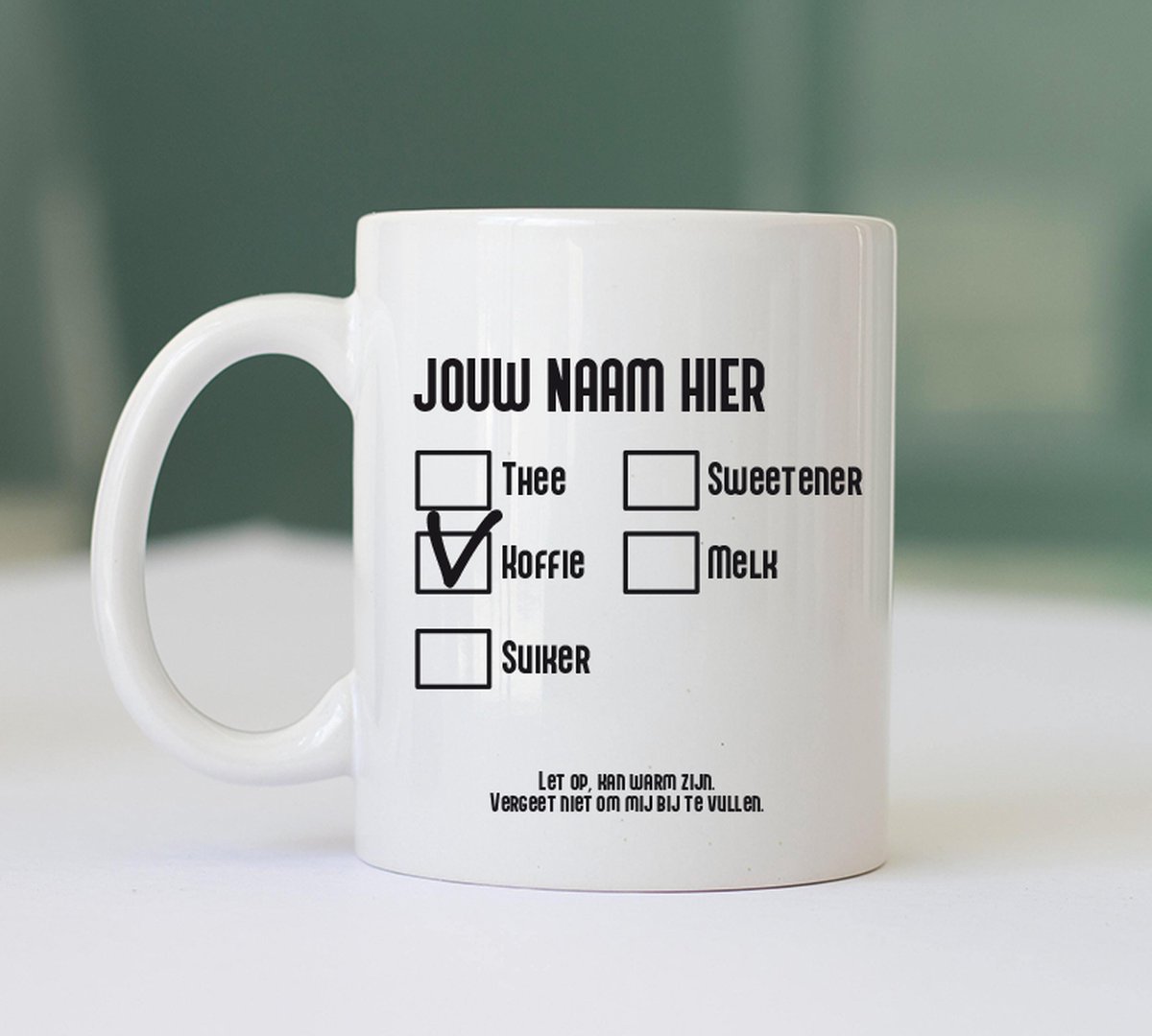 Mok met Eigen foto of Logo " 'koffie " - Kantoor Accessoires - Kantoor Artikelen - Mok met Eigen Foto