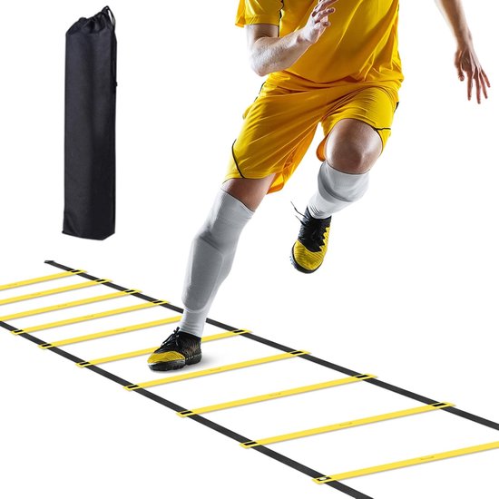 Speedladder - Loopladder - Trainingsladder - Agility ladder - Loopladder 6 meter - Coordinatieladder - Inclusief Draagtas - Voetbal Trainingsmateriaal - Training Spullen - Baltrainer