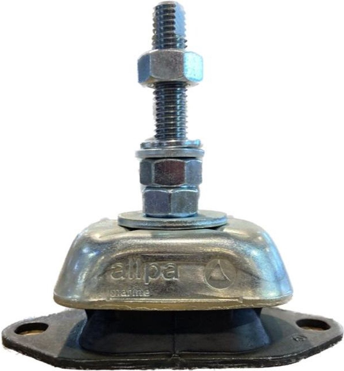 allpa Flexibele motorsteun 'Medium', 55° shore, stift M16, afm. 183x75x50mm, max. 220kg