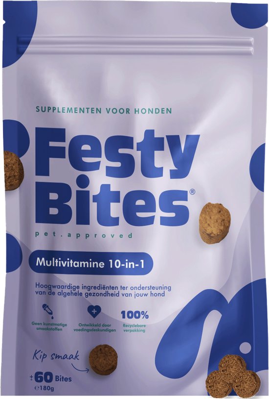 Probiotica hond - Anti-jeuk hond - Multivitaminen hond - Heup&Gewricht hond - Voor een gezonde en vitale hond - 100% Natuurlijk - FAVV goedgekeurd - Hondensupplementen - Hondensnacks