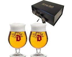 GreatGift® - Duvel Glazen in Luxe Magneet box - Cadeau pakket voor hem - Bierglas - 2x Origineel Duvel Bierglas Image
