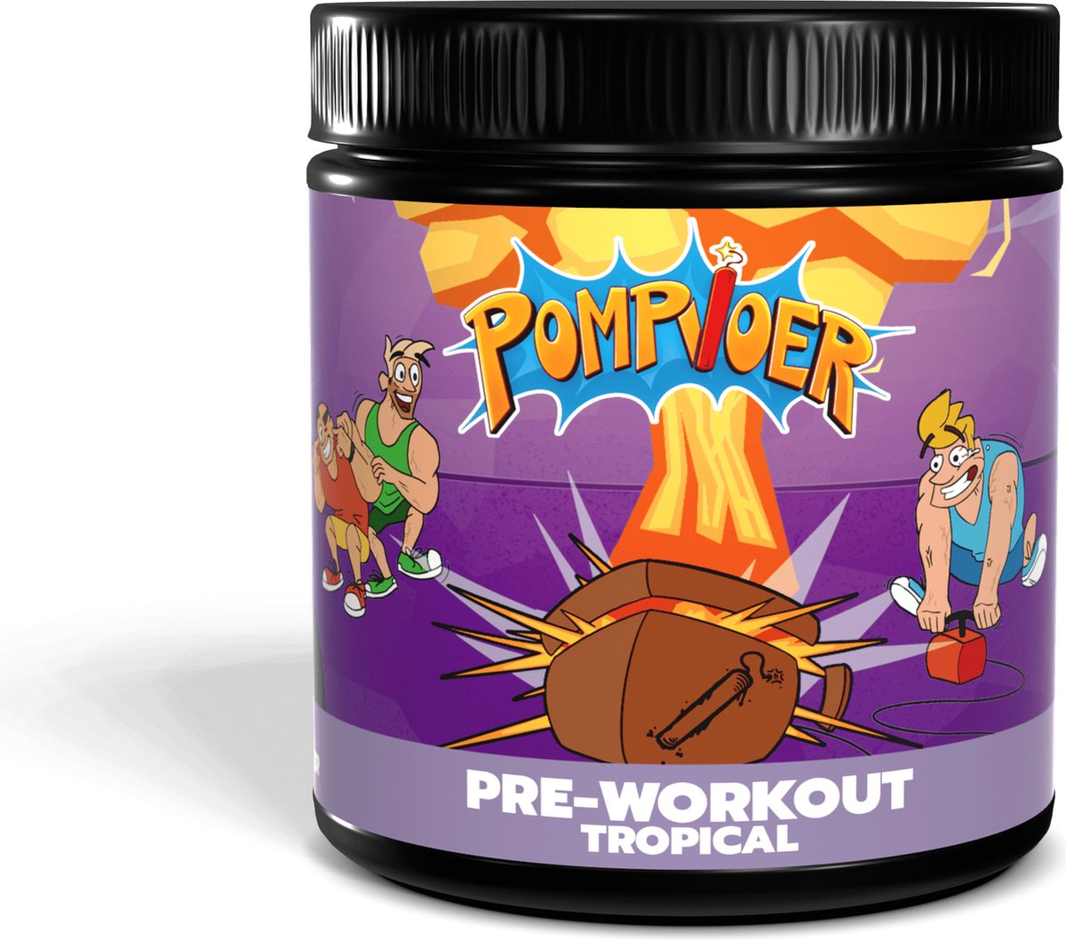 Goedkoopste POMPVOER - PRE-WORKOUT - TROPISCH - 300 GRAM (30 shakes