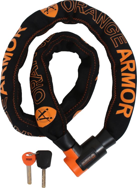 order A7♡ Orange Armor - Thor - Kettingslot - Fietslot - ART2 - 120cm