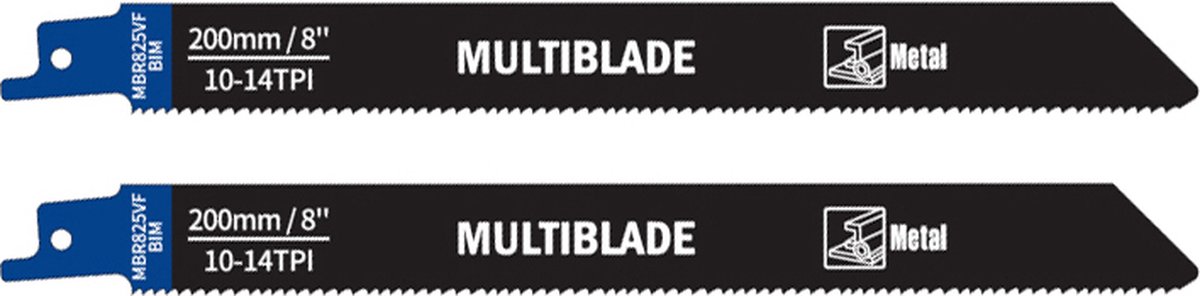 Multiblade Reciprozaagblad BIM MBR825VF Metaal 200mm 2 stuks