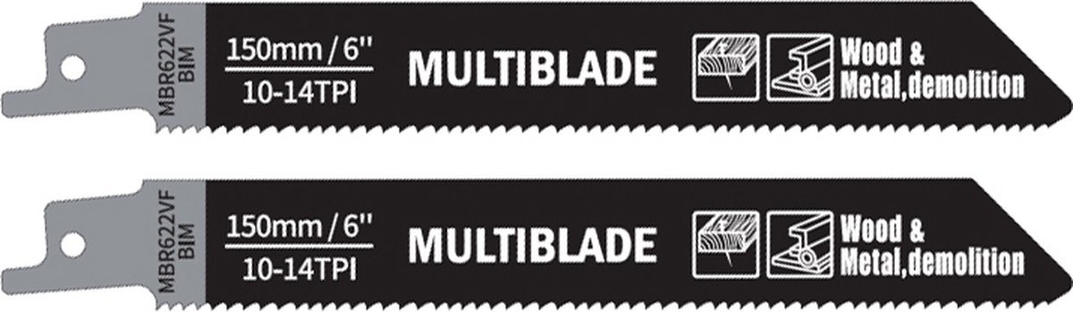 Multiblade Reciprozaagblad BIM MBR622VF Hout & Metaal 150 mm 2 stuks