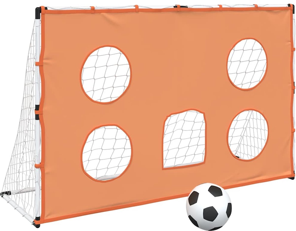 vidaXL - Kindervoetbaldoel - met - doelmat - en - bal - 182x62x118 - cm