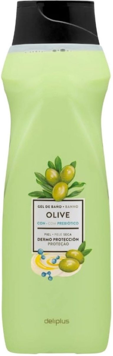 Goedkoopste Deliplus | Bad- en douchegel | Met olijfbestanddelen | Hoog hydraterend | Gel de Baño Olive Hidratante | Zeer geschikt voor de droge huid | Uit Spanje | 750ml