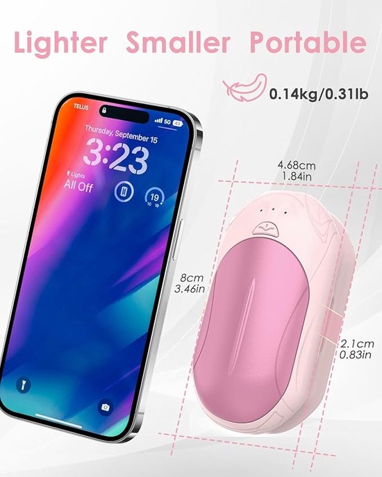 UT3 Pro Zwart Elektrische Handwarmer 2st