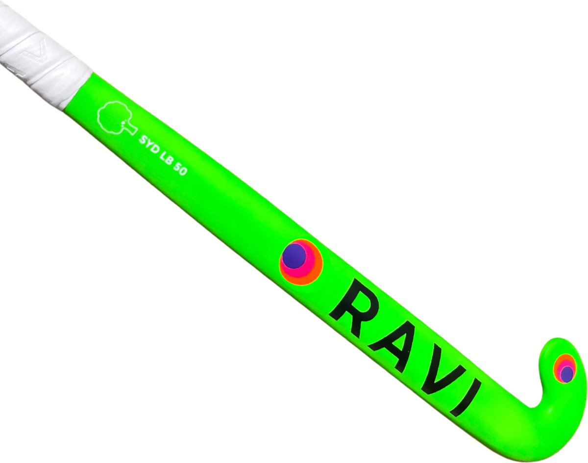 RAVI Hockeystick Junior - extreme low bow - 30% Carbon - Green 35''