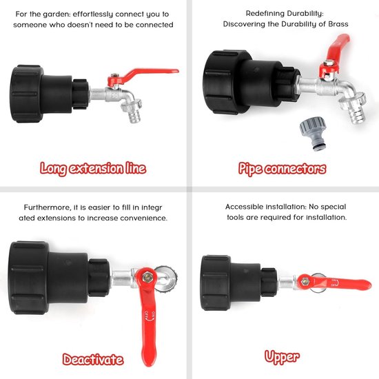 20/25/32mm IBC Tank Adapter Tuin Watertank Slang Tap Connector Accessoire S60*6 kopen vanaf een prijs van 6.76