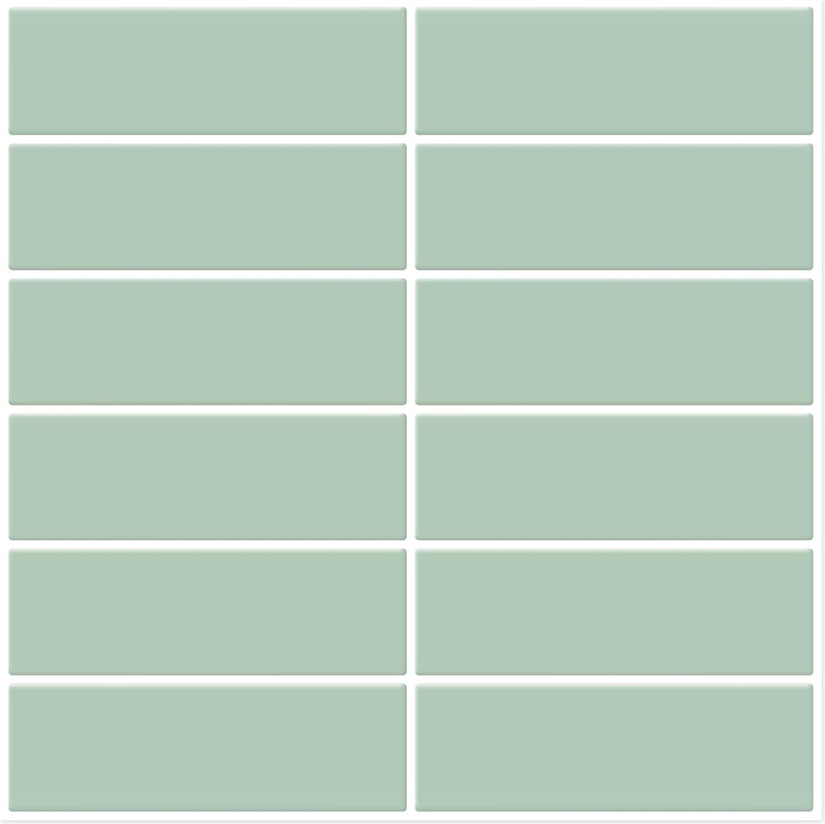 Clord - Tegelstickers - Zelfklevende Tegels - Groene Kleur - Keuken en Badkamer - Pack van 10 (30,5 x 30,5 cm)