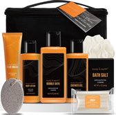 Body & Earth - Cadeau voor Man Verjaardag Gentlemen Pack Citrus - Cadeauset in Toilettas - Stoere Geschenkset Bad & Lichaam - Cadeau Pakket voor Hem - Wellness bath rituals - Giftset Heren - Verwenpakket Mannen, vader, vriend, papa, broer
