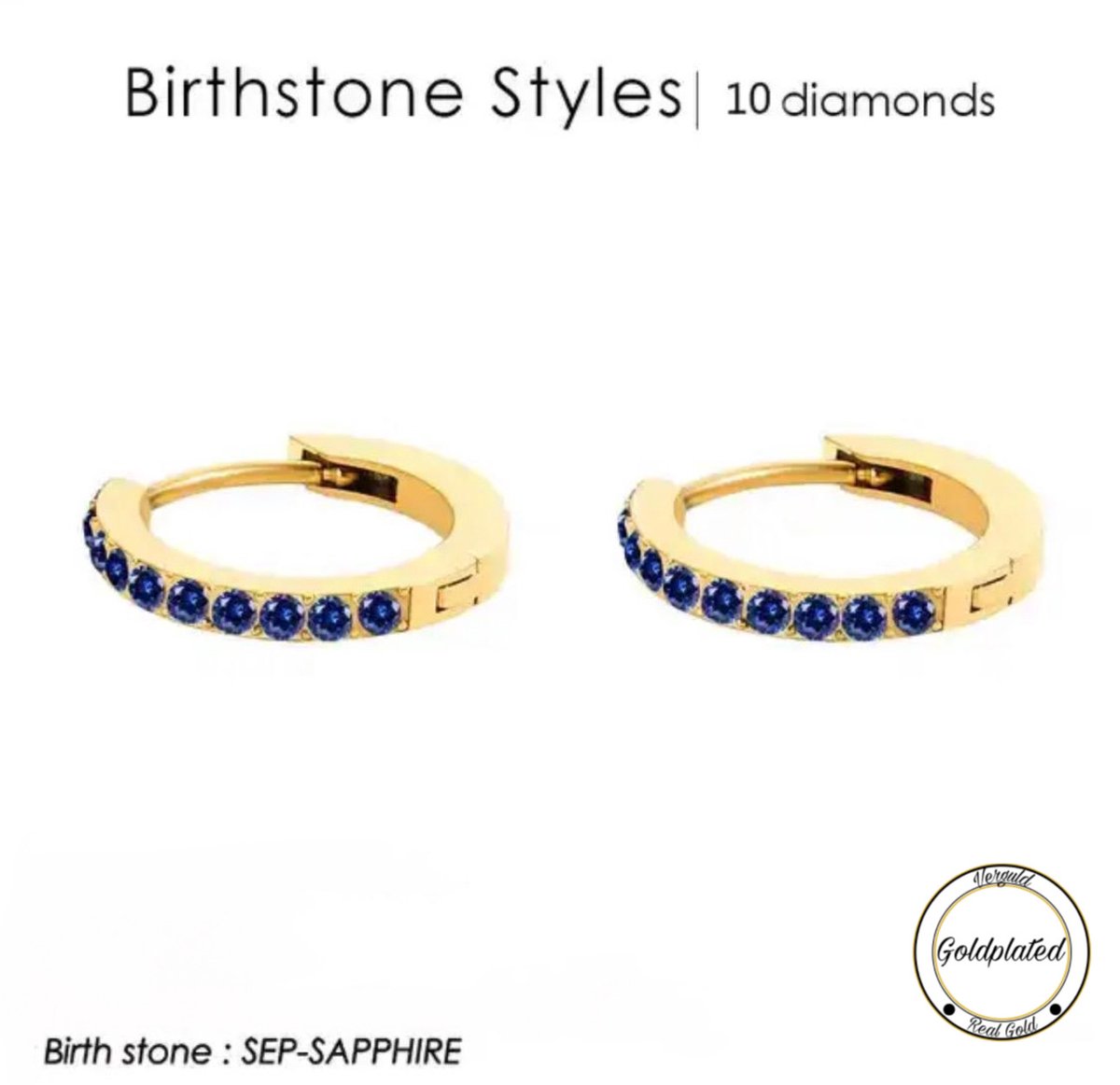 Soraro Birthstone Oorbel | September | Goudkleurig | Oorbel voor Haar | Elegant | Cadeau Voor Haar | Cadeau Voor Vriendin | Verjaardag Cadeau | Moederdag Cadeau | Cadeau Ideeën