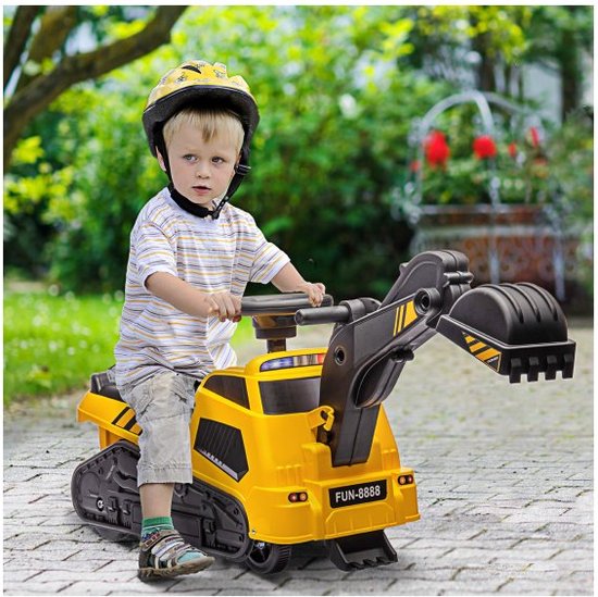 Koop een veelzijdige 3-in-1 zitbagger voor kinderen van 1,5-4 jaar met schep, emmer en wals