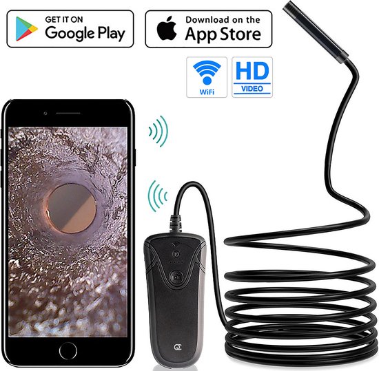 XpertMatic F160 WiFi/USB 2-in-1 Endoscope, 5m Focal Length Borescope, 2