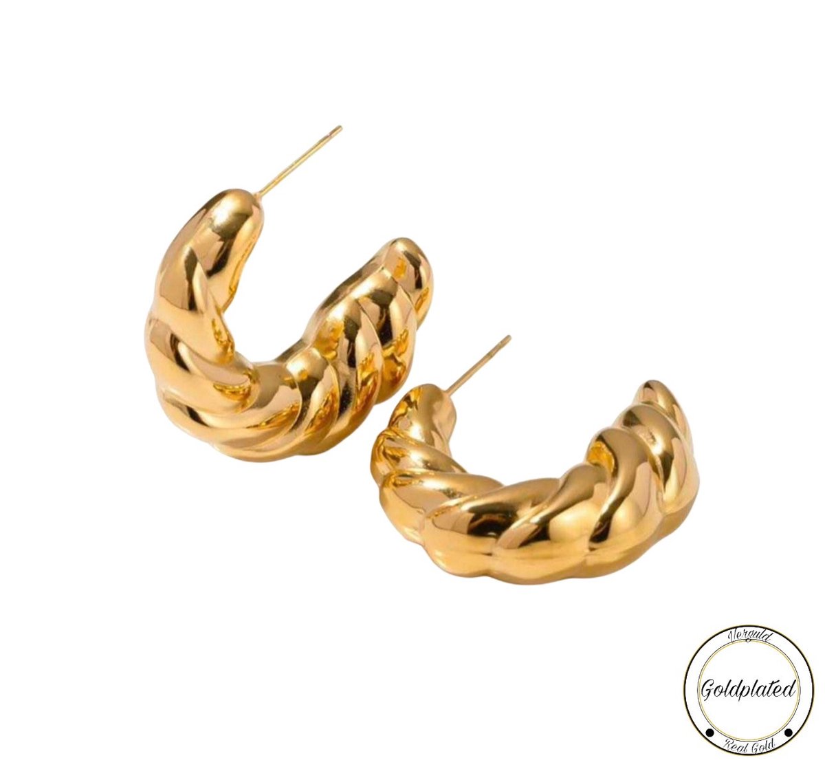 Soraro Statement Croissant Oorbellen | Goldplated | Goudkleurig | Soraro | Elegant | Statement | Moederdag Cadeau | Cadeau voor Haar| Cadeau
