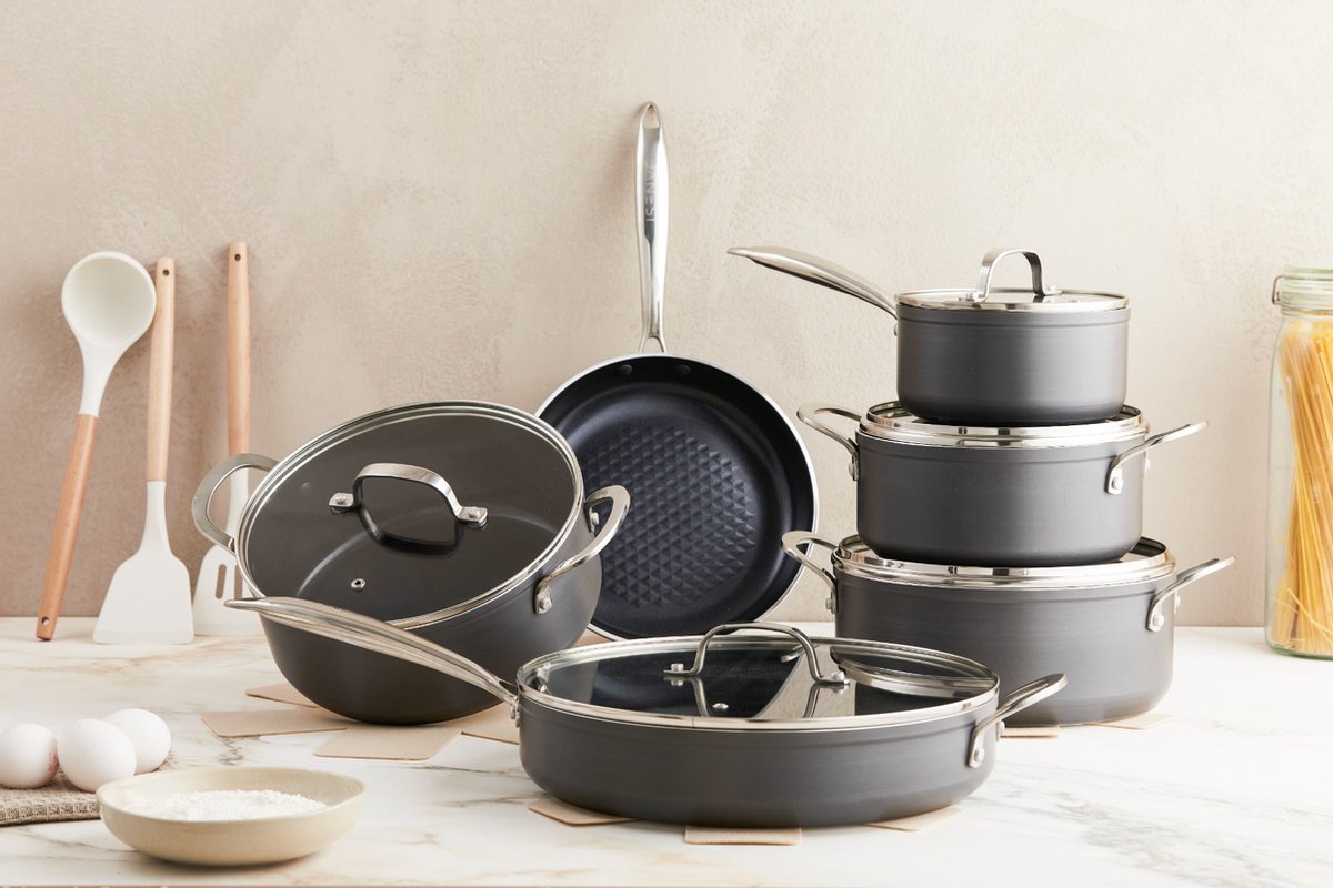 ISENVI Victoria Forged Chef du Jour - Pannenset inductie - 7 delig - RVS handgreep