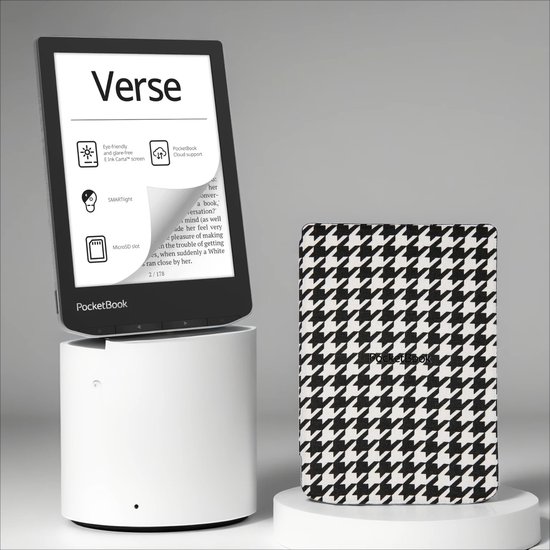 PocketBook Verse Mist Grey + Zwart/wit geruit PocketBook - PocketBook - €147,00