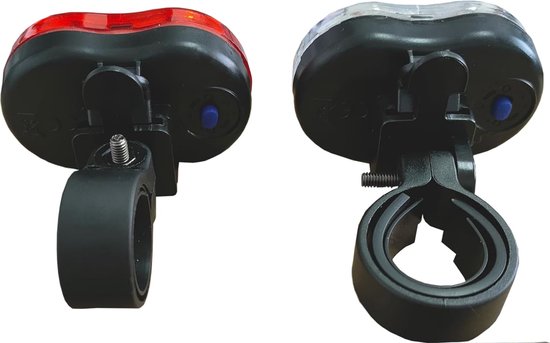 Igoods Fietslampen - Fietsverlichting Voor en Achter - Fietslampenset - LED Verlichting - 5 LED Lampjes - Rood en Wit — afbeelding 3