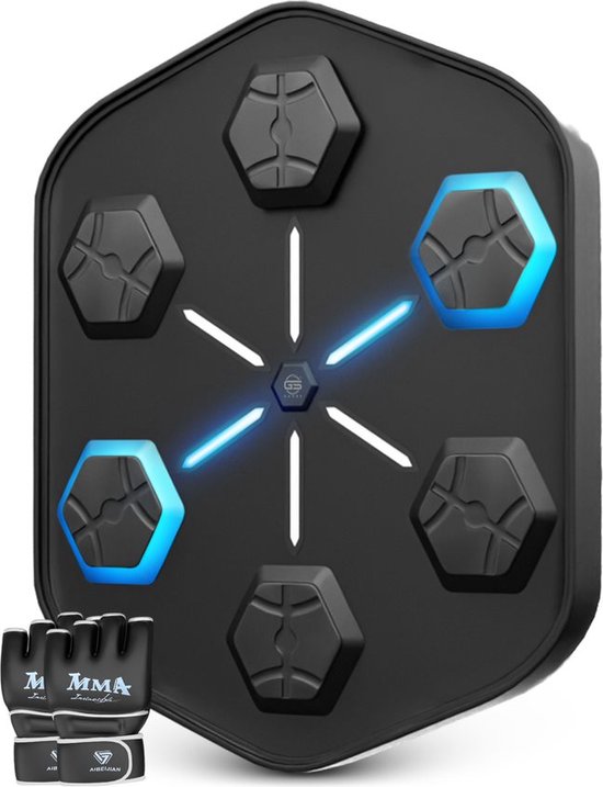 GS Goods Boxing Machine - Bokszak - Boksmachine - Boxmachine - Muziek & Licht Synchronisatie - Bluetooth - Eigen App - IOS & Android - Met Meegeleverde Accessoires - Nieuwste Model