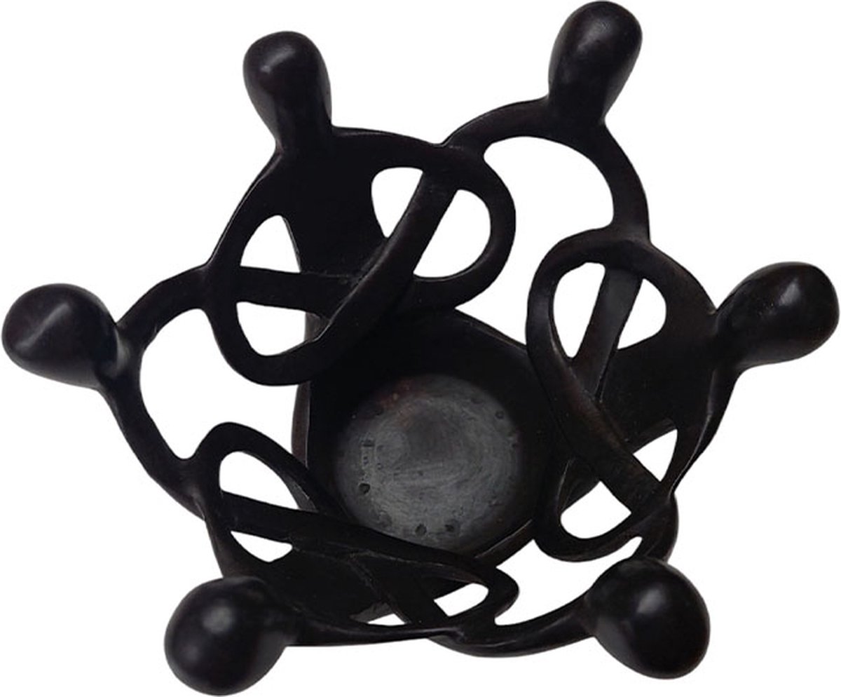 Floz Design vriendenkring 6 personen - familiebeeld zes figuren - beeld met rijke betekenis - sierlijk en eenvoudig - waxinelichtjeshouder - fairtrade en kwaliteit
