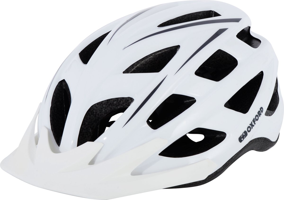 Oxford Talon Fietshelm - Wit - Fietshelm Volwassenen - Fietshelm Dames - Fietshelm Heren - Mountainbike Helm - Elektrische Fietshelm - Maat S/M - 54-58 cm