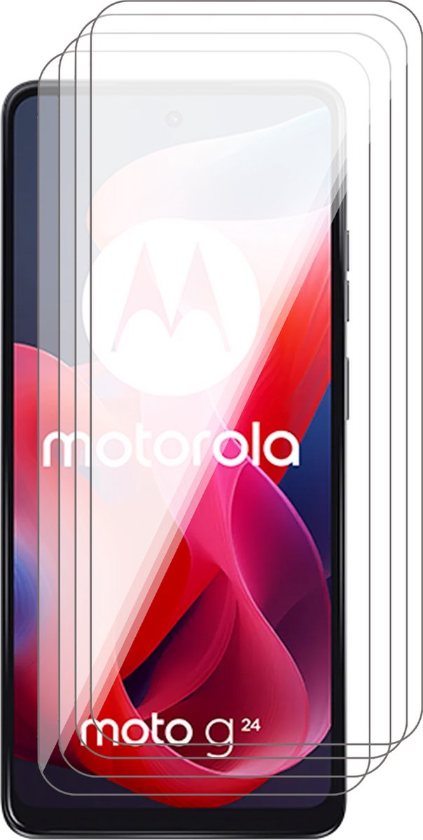 Screenprotector geschikt voor Motorola Moto G24 - 4x Glas Screen Protector