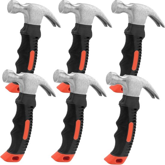 Klauw Hamer 10 oz Mini Stubby Gebogen Klauw Hamer met Niet Slip Handvat Magnetische Grip Softgrip Tool voor DIY, Ambacht, Industrie