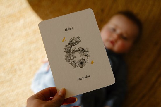 Maandkaart Bloom - Maandkaarten 0-12 maanden - Maak zelf groeifoto’s van je kind - 15 mijlpaalkaarten van $ — afbeelding 5