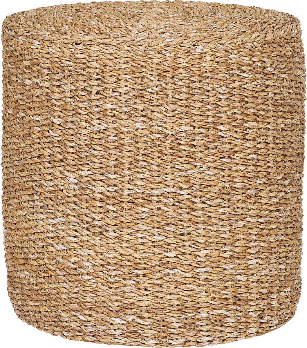 Artichok Ward Poef Naturel - Zeegras - Gevlochten - Scandinavisch - Jute - Lichtbruin - Ø 40 cm