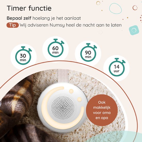 Numsy Shush White Noise Machine Bébé - Appareil à bruit Witte