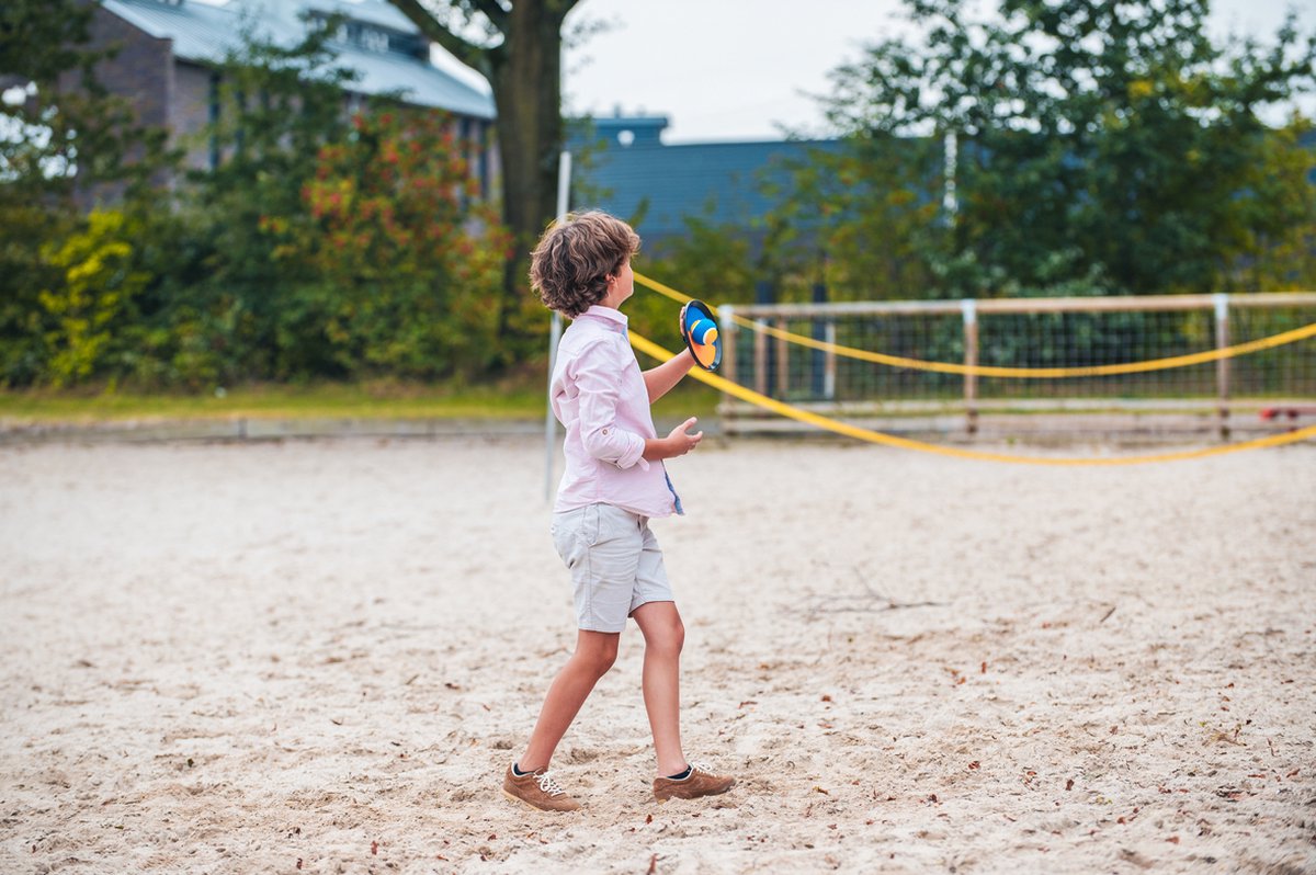 Catchballset Oranje/Blauw – Klittenband Bal 19 cm – Strandspel, Buitenspel & Recreatief Spel – Kinderen & Volwassenen – Engelhart — afbeelding 8
