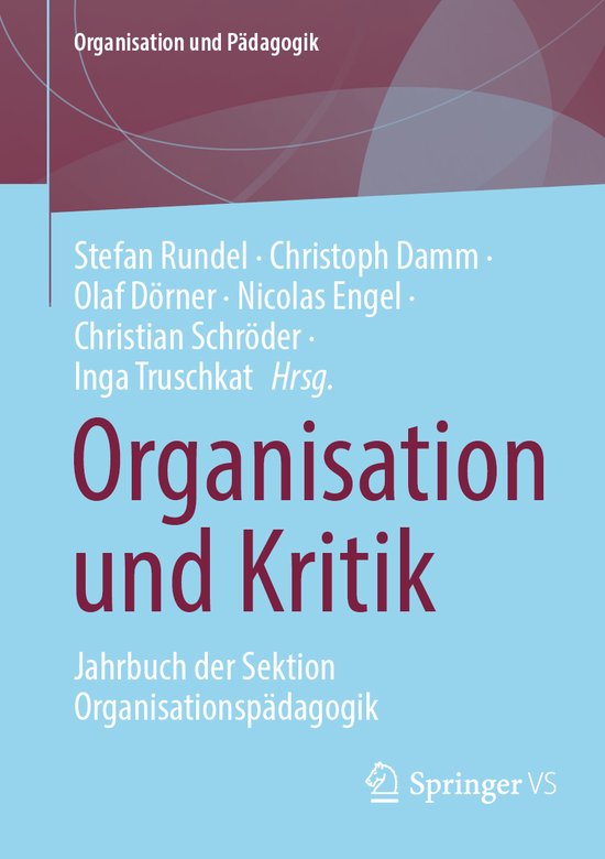 Organisation und Pädagogik39- Organisation und Kritik - cover