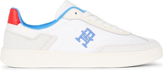 Tommy Hilfiger Heritage Court dames sneaker - Wit blauw - Maat 38