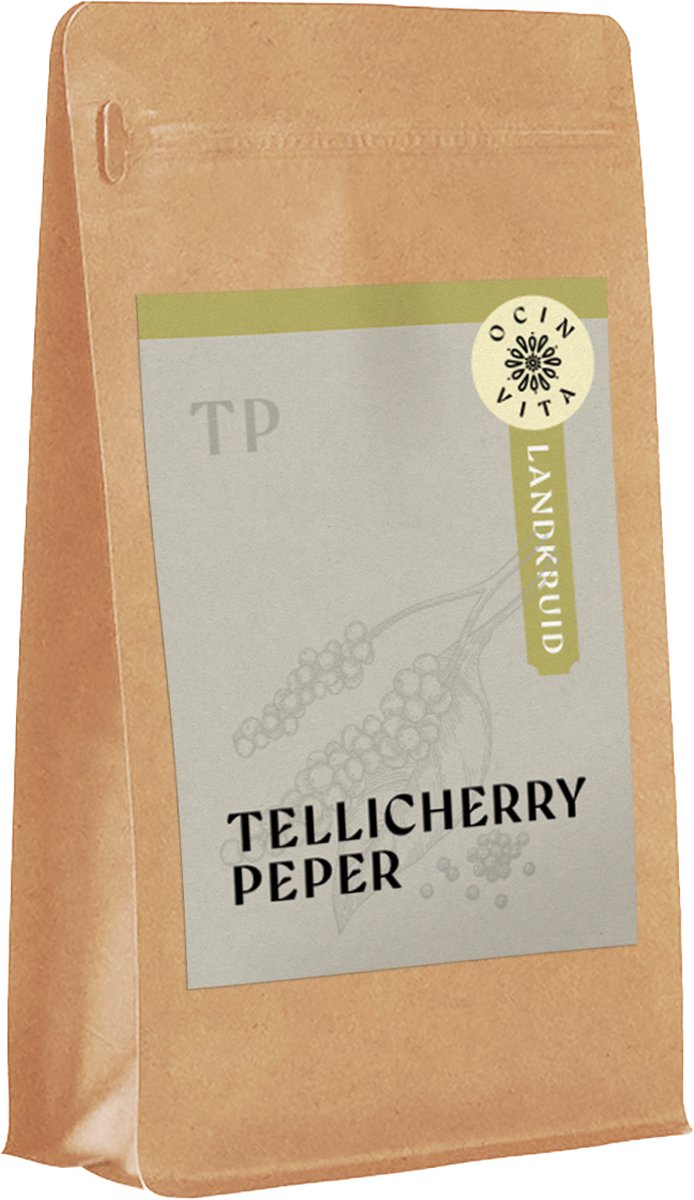 Goedkoopste Tellicherry Peper 500g – Premium Zwarte Peperkorrels – Aromatisch, Complex en Vol van Smaak – Ocin Vita