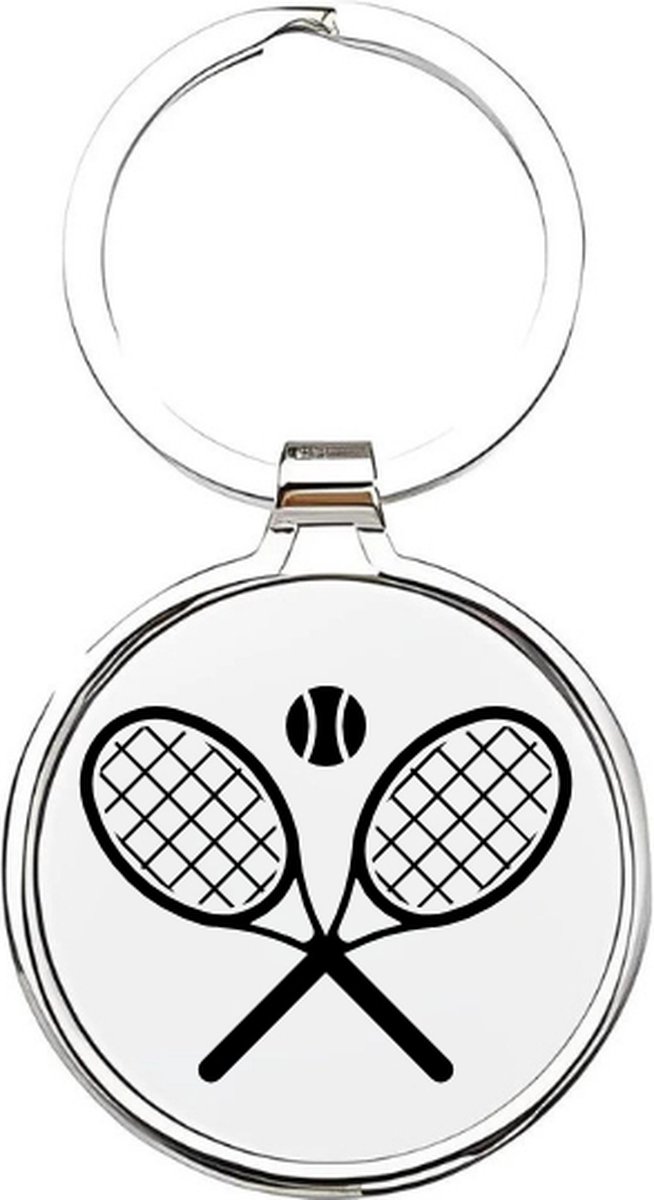 Akyol - tennis Sleutelhanger - Tennis - tenissers - cadeau - sport sleutelhanger - sport - gepersonaliseerd - tennissers - sleutelhanger voor tennissers - racket - sleutelhanger voor jongens - bal - ballen - sleutelhanger tennisracket - 4 x 7,5 CM