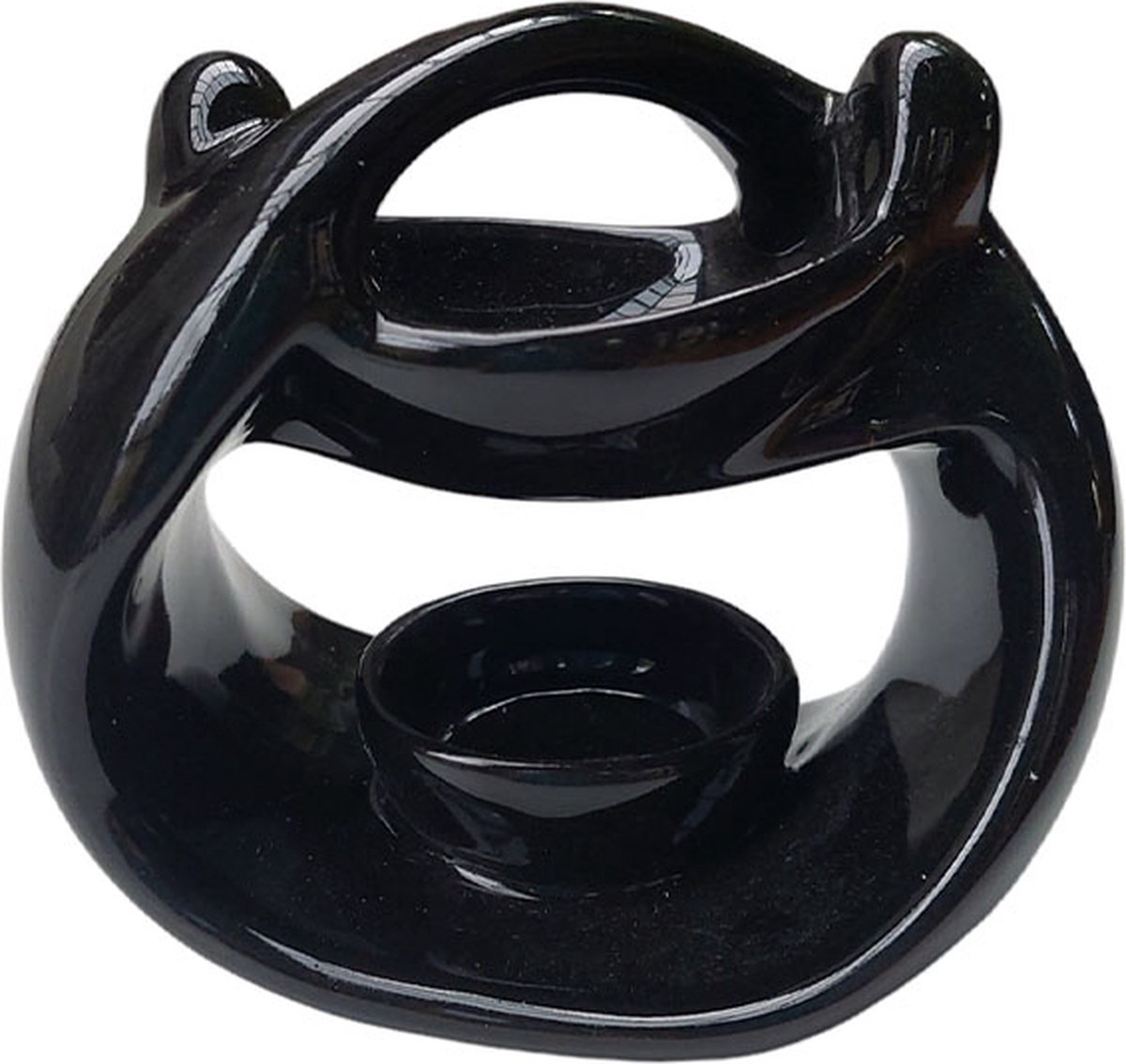 Floz Design vriendenkring 2 personen, met waxinelichtje en oliebrander - familiegeschenk, huwelijksgeschenk, vriendenbeeld - kwaliteit en fairtrade