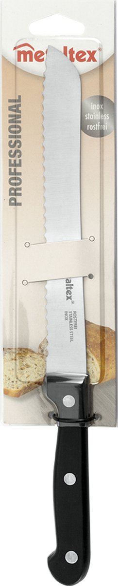 Metaltex Professional Broodmes 32.5 Cm Zwart/Rvs