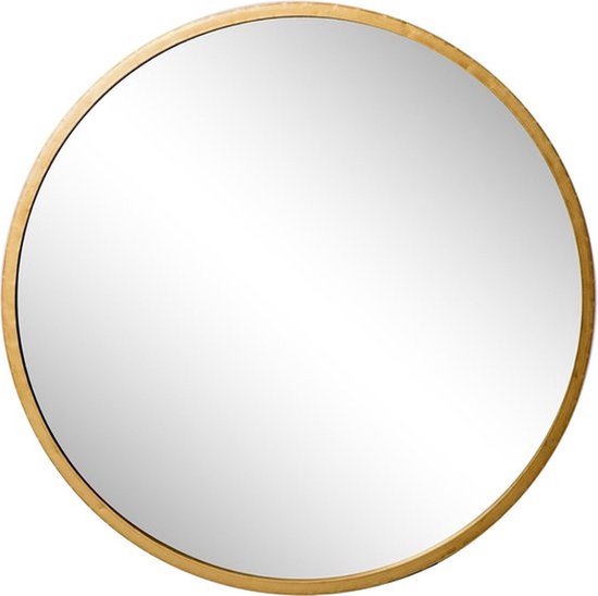Koonmi Ronde spiegel, 80 cm, zilver, ronde spiegel, wandspiegel met frame van aluminiumlegering, voor badkamer, wastafel, woonkamer, slaapkamer, entree, wanddecoratie