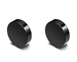 Plux Fashion Magneet Oorbellen - Zwart - 8 mm - Metaal - Heren - Dames - Geen gaatje - Sieraden - Magnetisch - Luxe Style - Duurzame Kwaliteit - Moederdag Cadeau - Vaderdag Cadeau