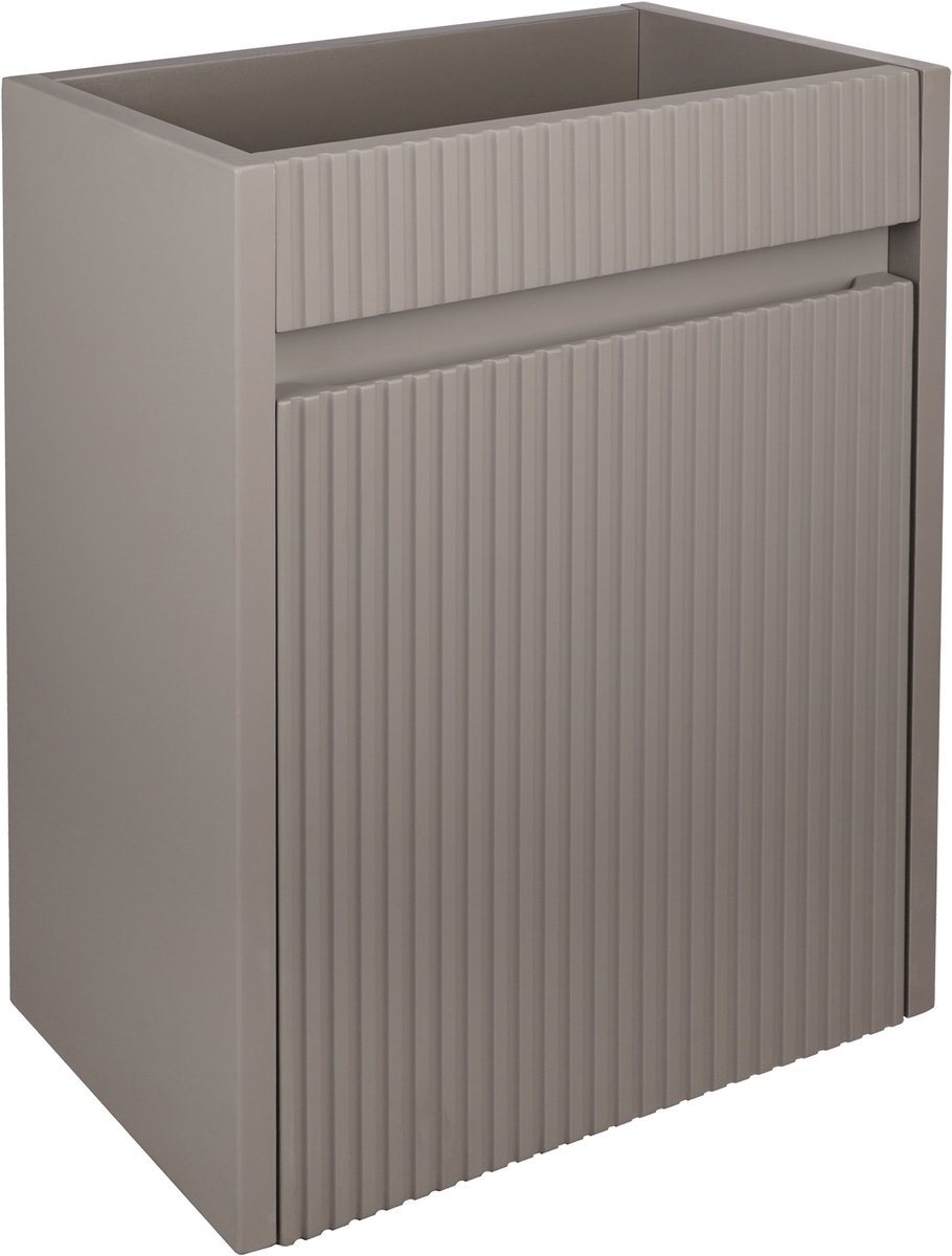 Differnz Hura L meubel - knock down - links/rechts - ribbel - FSCÂ® - grijs