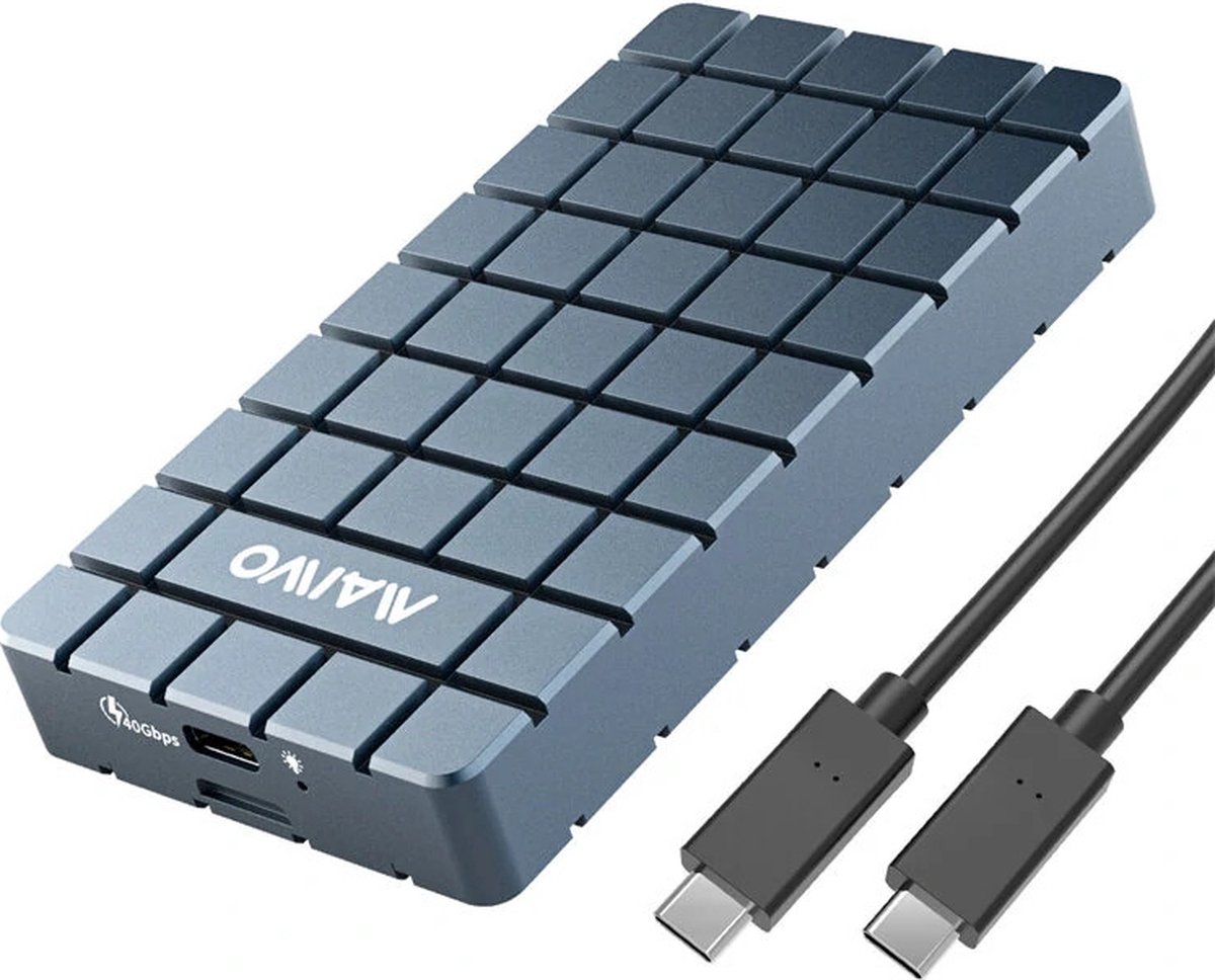 MAIWO Externe Behuizing - USB C 4.0 - M.2 NVMe SSD 2280 - 8TB - Geschikt voor Laptop, PC & Tablet - Linux en Windows