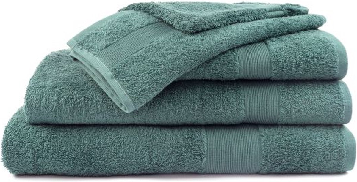 Mistral Home - BADHANDDOEK - katoen - 70 x 140 cm - effen kleur - groen