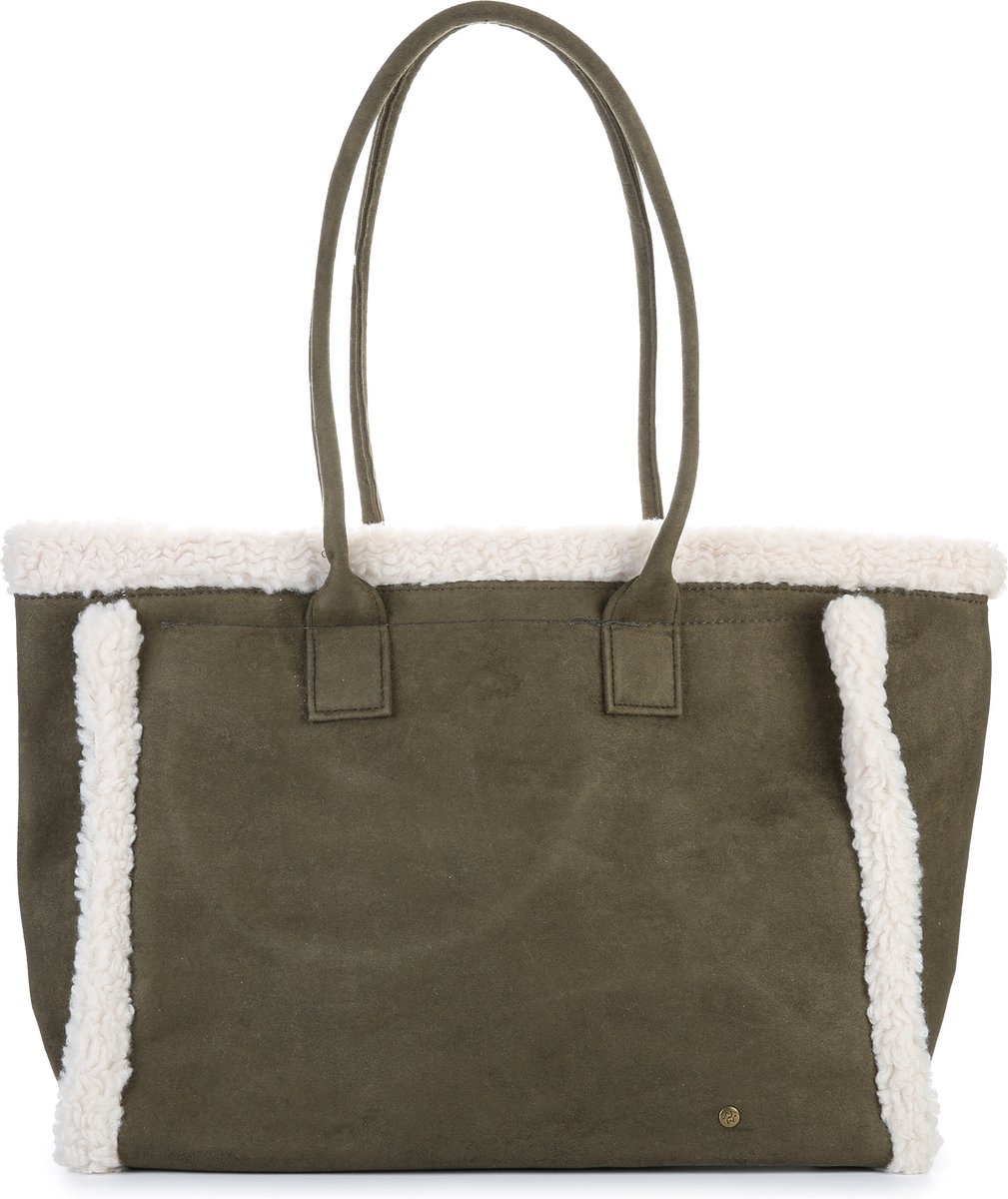 Ruime shopper - teddy - groen